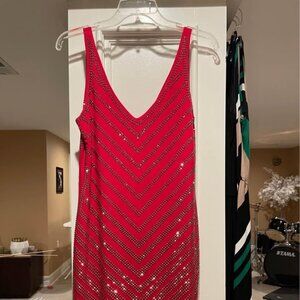 Red formal dress from Cache